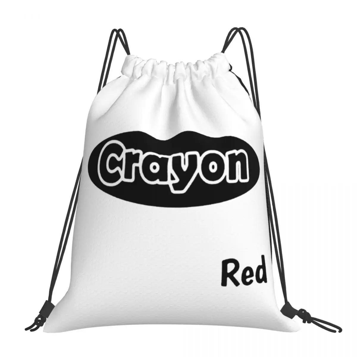 A Funny Green, Red Thing From Crayon Backpacks Fashion Portable Drawstring Bags Sports Bag Book Bags For Travel Students