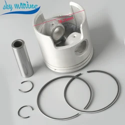 6F6-11635 Piston Set (+0.25MM O/S) For Yamaha Outboard 40HP 6F6-11635-00-00 6F6116350000 6F6-11635-00 6F61163500 6F5-11631-00
