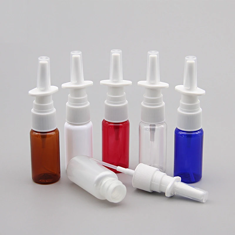 15ml Plastic Empty Refillable Nasal Spray Bottle Mist Sprayers Atomizers Makeup Container For Travel Outdoor Oral Spray Bottle