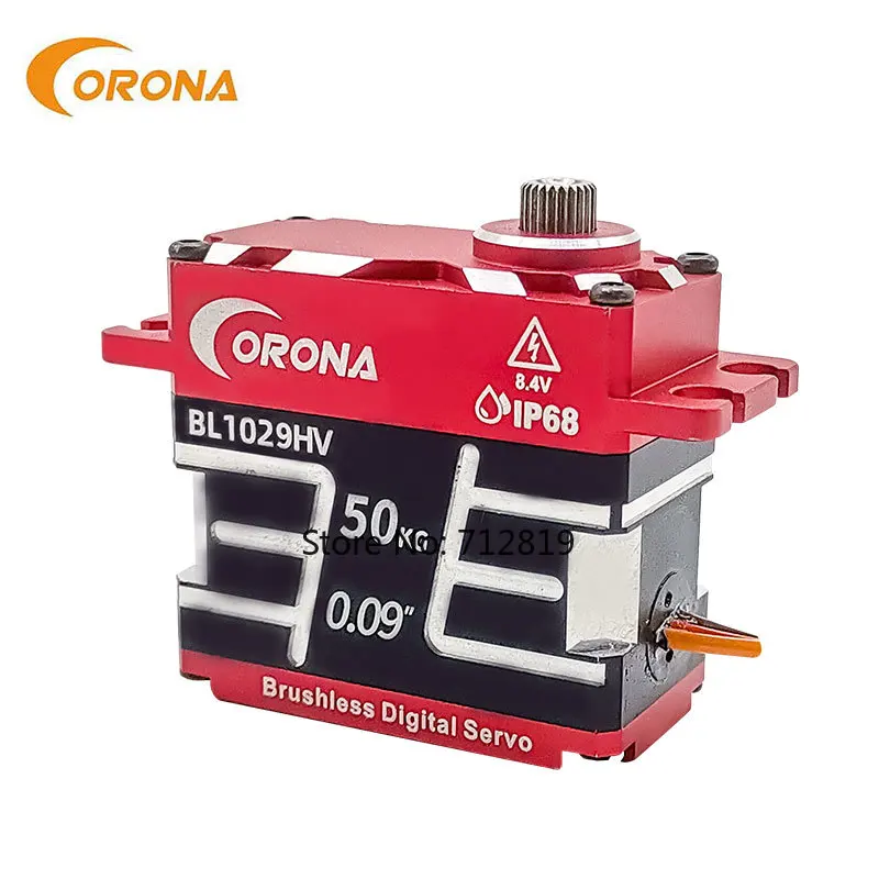 Corona RC BL1029HV 8.4V 0.09sec 50kg High Torque CNC IP68 Waterproof Metal Gear Servo RC Car Airplane Vehicles Robot