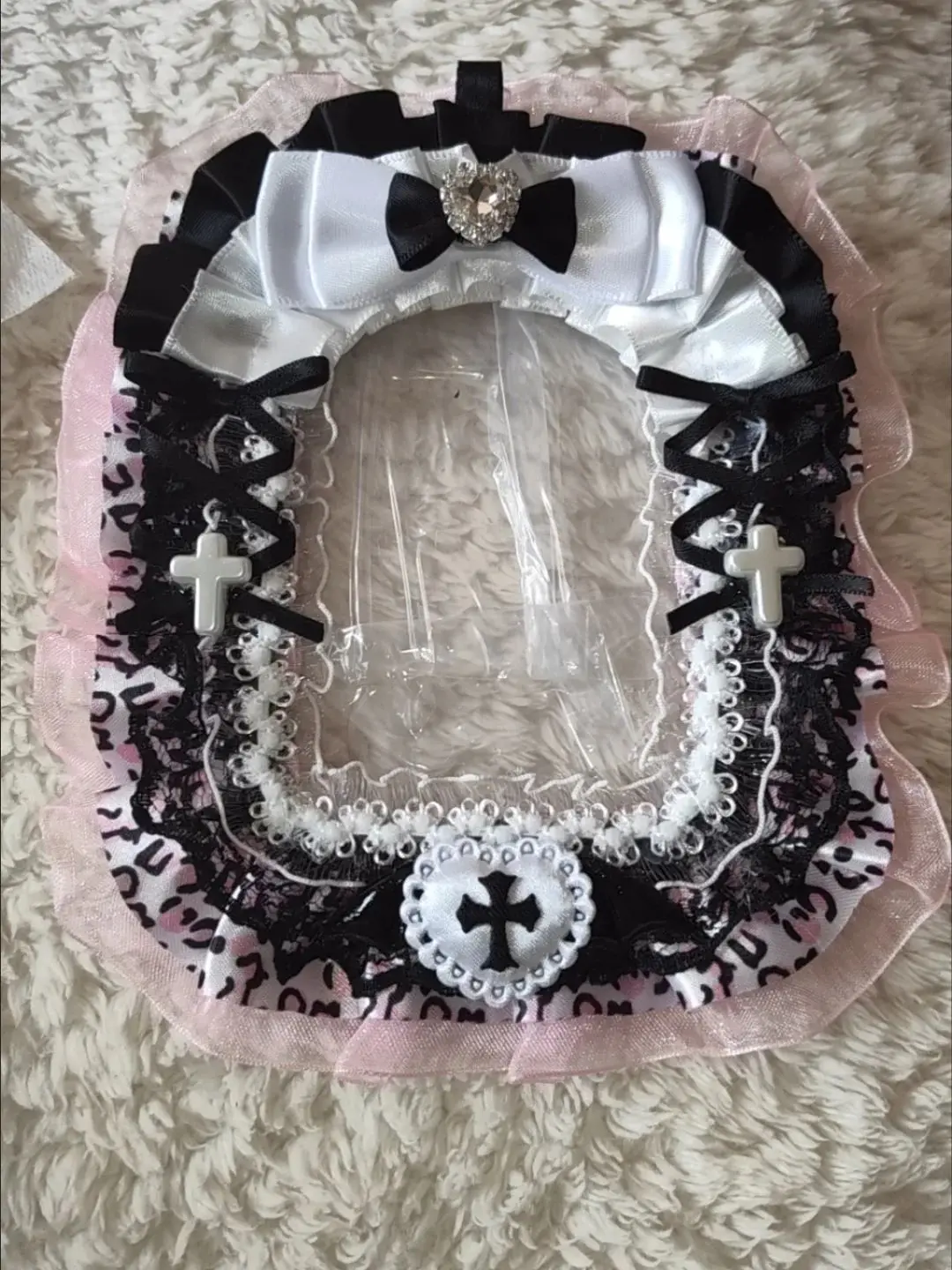 New Angel Wings Card Holder Lace Plush Photo Protector Case Pink Bow Anime Photocard Holder