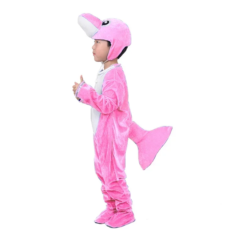 Fiesta de Halloween chico cosplay fiesta disfraz de delfín animal disfraz de baile de peces mono carnaval ropa para niños niñas M1