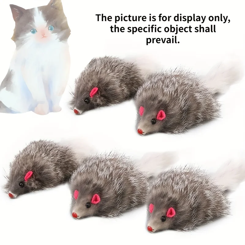 1PC Furry Plush Cat Toy Soft Solid Interactive Mice Mouse Toys for Cats Funny Kitten Toy Pet Cats Training Game Cat Supplies