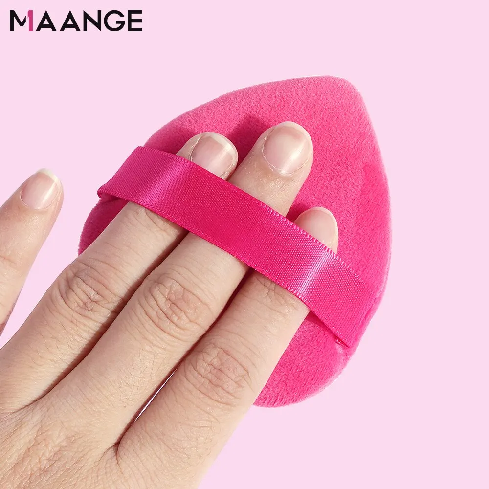 MAANGE 2 Pieces Heart-shaped Velvet Makeup Puff Pink Facial Cosmetic Makup Cotton Sponge Beauty Tool For Beauty