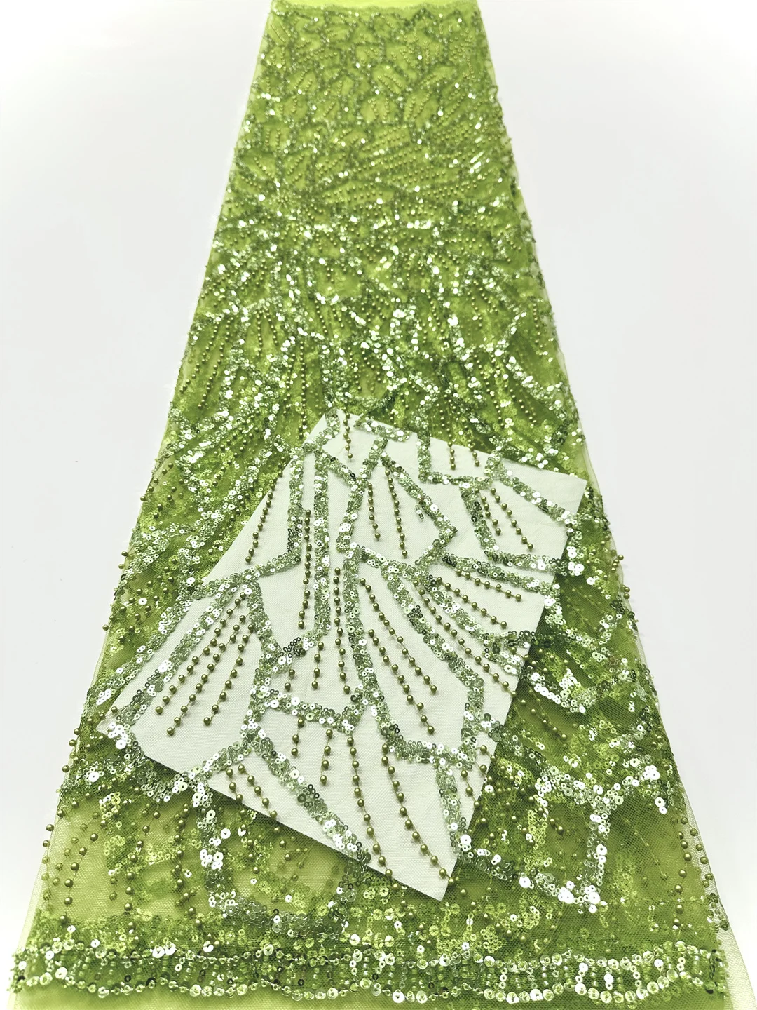 French Lace Fabric 2025 High Quality Sequins Beads African Lace Fabric Embroidery For Elegant Dress Nigerian Tulle Lace Material