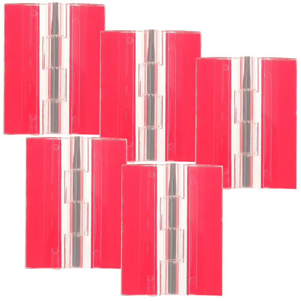 5Pcs Self Adhesive Acrylic Hinges Strong Sturdy Transparent Folding Box Cabinet Piano Plastic Jewelry Gift Box Hinges