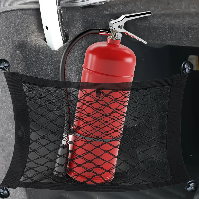 Universal Auto Back Rear Trunk Storage Net Seat Elastic String Net Sticker Multifunctional Net Storage Bag Interior Accessories