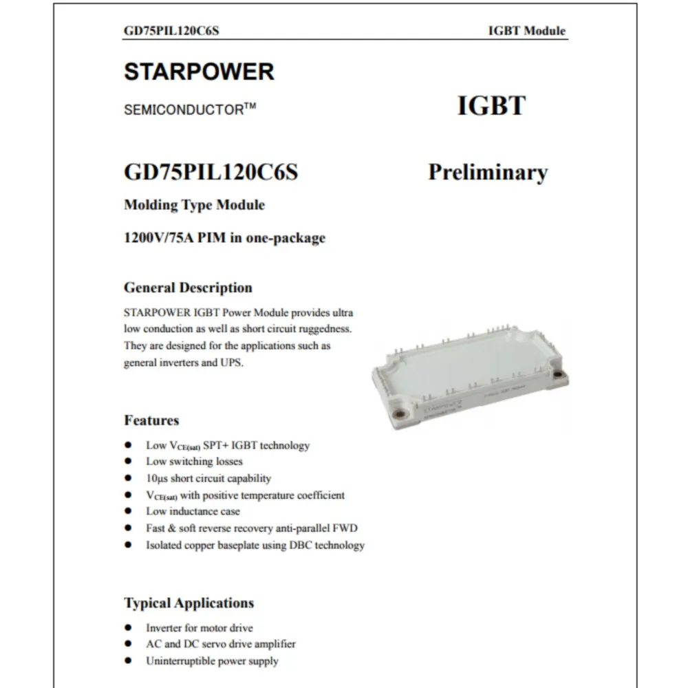 GD75FFL120C6S GD75PIL120C6S nowy moduł