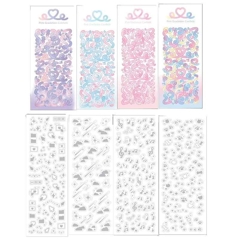 NEUES Kawaii Y2K Deko-Aufkleber-Set Koreanische Fotokarten-Deko Kpop Toploader Niedliche Scrapbooking Party-Zubehör CZ005