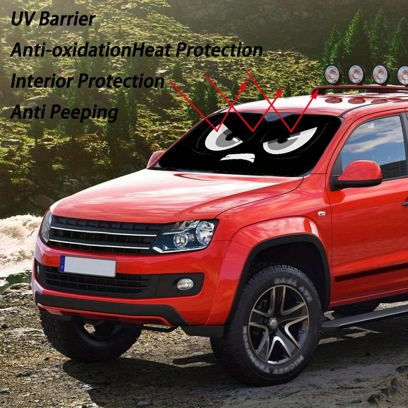 

1pc Funny Eyes Car Sun Visor 2 Sizes To Choose From, Holiday Gift Choice Car Windshield Sun Visor, Your Car Stays Cool And Preve