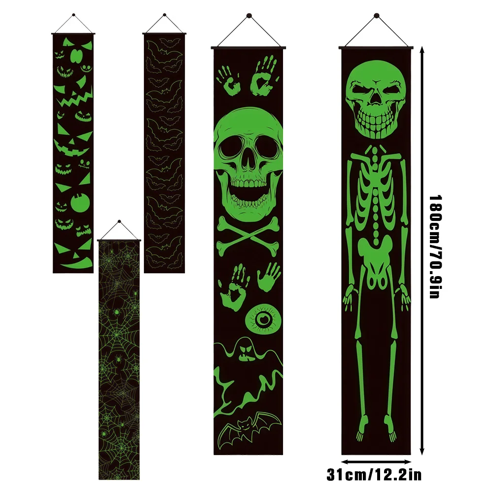هالوين معلقة ستارة الباب راية الرعب زوجين ستارة الباب الطرف الديكور راية مسكون لوازم ديكورات منزلية #2