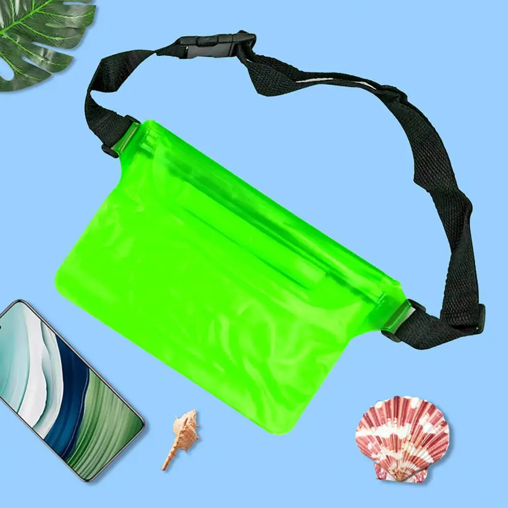 Kayaking Waterproof Bag Beach Waterproof Bag Waterproof Waist Bag with Capacity Adjustable Strap for Kayaking Beach