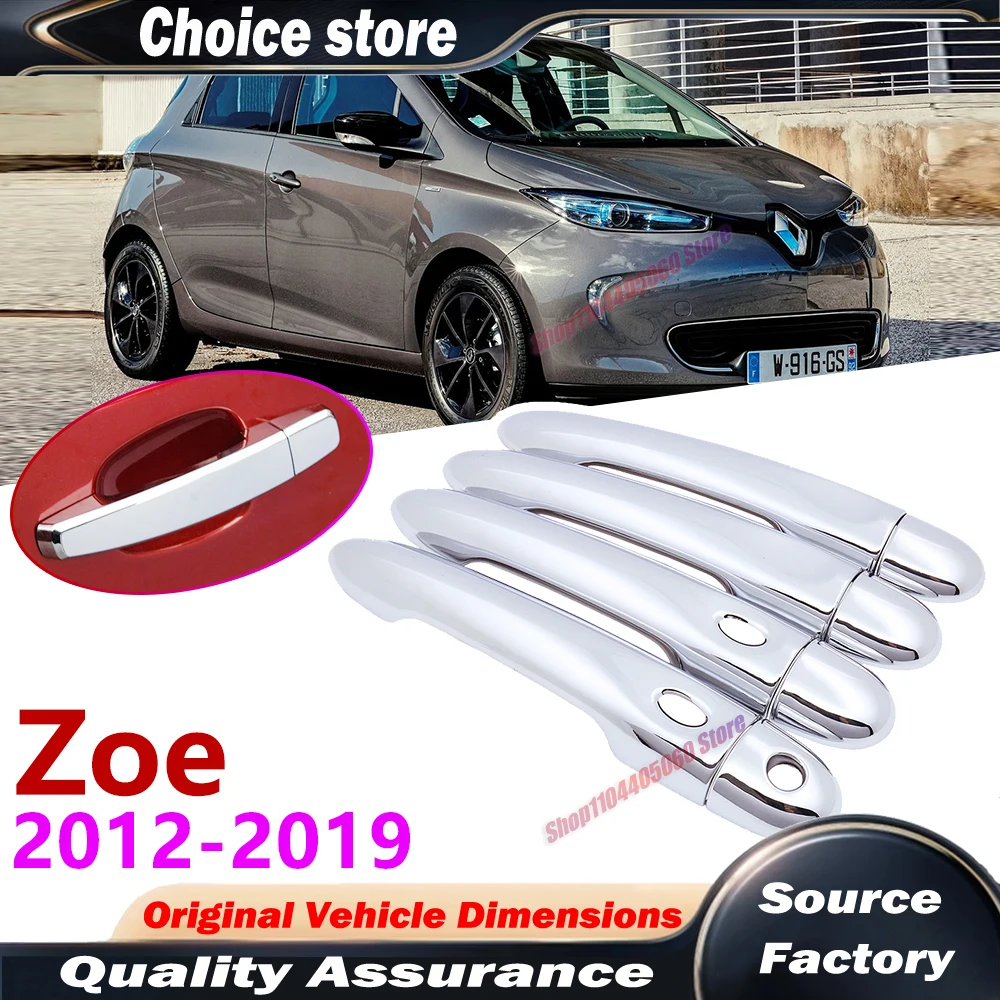 for Renault Zoe Z.E 2012~2019 Car Armrest Storage Box Center Console Organizer Tray Pallet Holder Stickers Trim