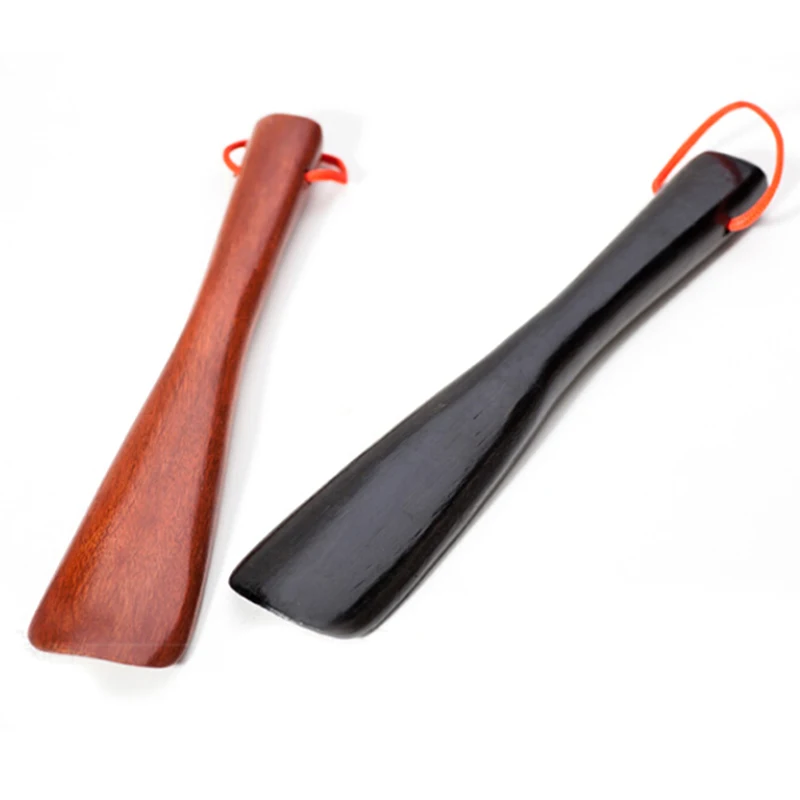 1PC 22cm Wooden Shoe Horn Shoe Durable Handle Shoehorn Accessories Shoe Horns Aid Stick Remover Tool Random Color