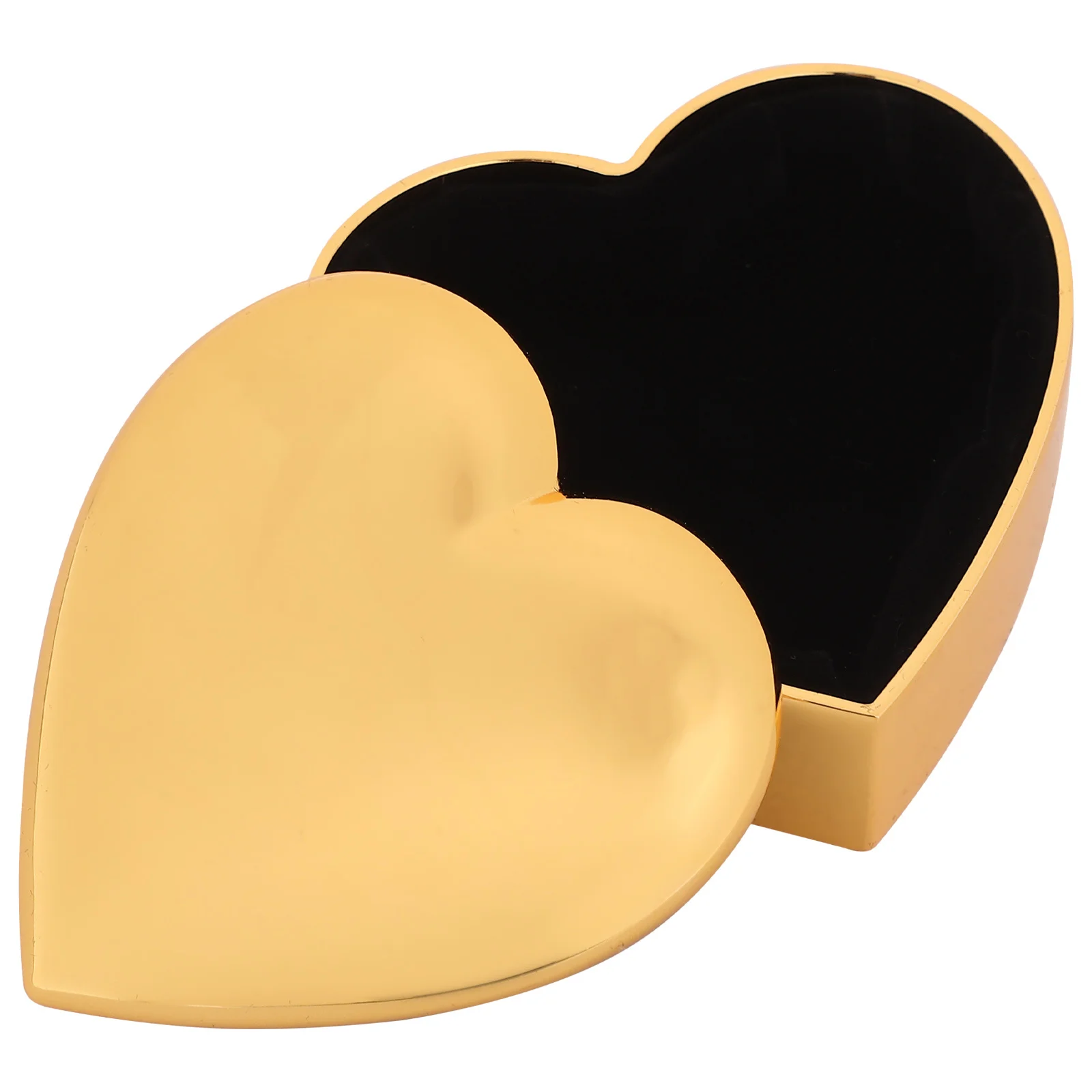 حامل خاتم الخطوبة من سبائك الزنك على شكل قلب حقيبة سفر للرجال والنساء لتخزين المجوهرات صندوق خاتم الهدايا صندوق جميل