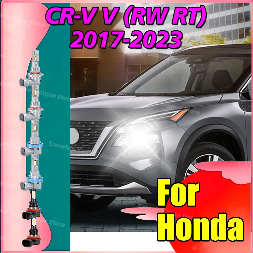 

2/6x для Honda CR-V CR V CRV 5 V (RW RT) 2017 2018 2019 2020-2025 Беспроводные светодиодные фары 6000K Автомобильные противотуманные фары 12 В дальнего ближнего света