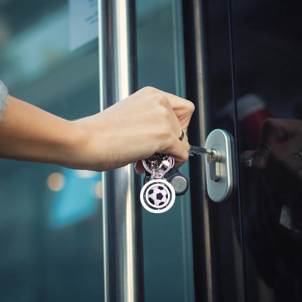 

2Pcs Football Keychain Bright Color Full Detail Design Functional Key Chain Pendant for Backpack Luggage Sports Enthusiast