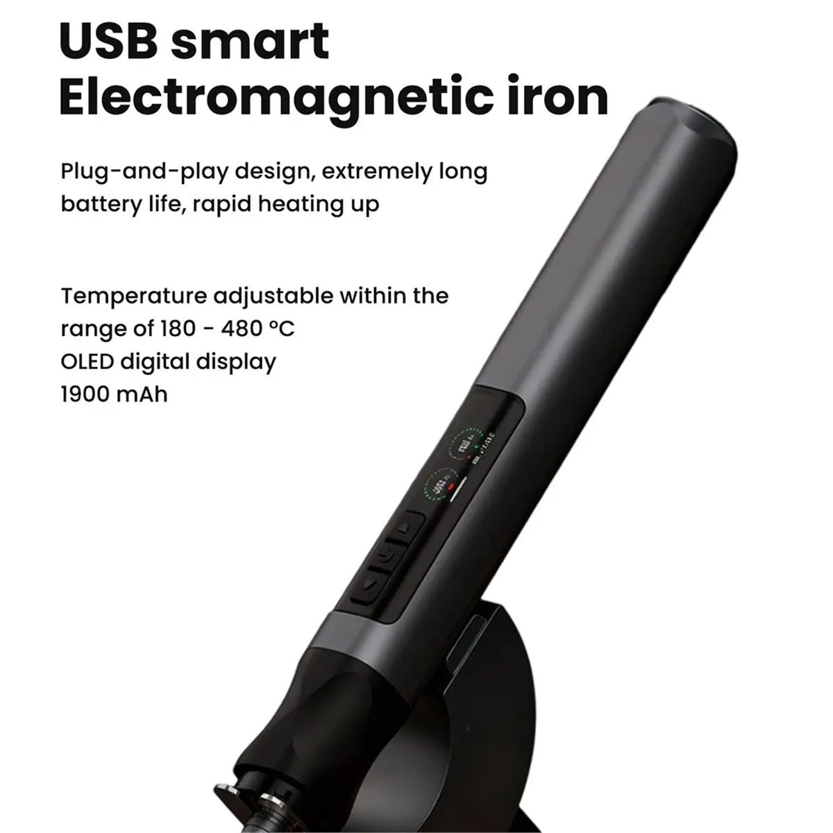 【TODAY-BUY】~@ 75W Soldering Iron Station Portable Cordless 150-480C Smart Temp Control 2S Fast Heat for Phone PCB Repair