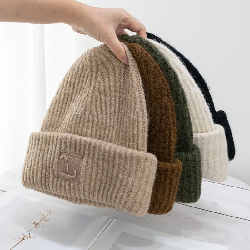 VISROVER New Warm Winter Hat For Women Solid Autumn Fasion Wool Comfortable Beanies Best Matched Soft Bonnet Skullies Cap Gift