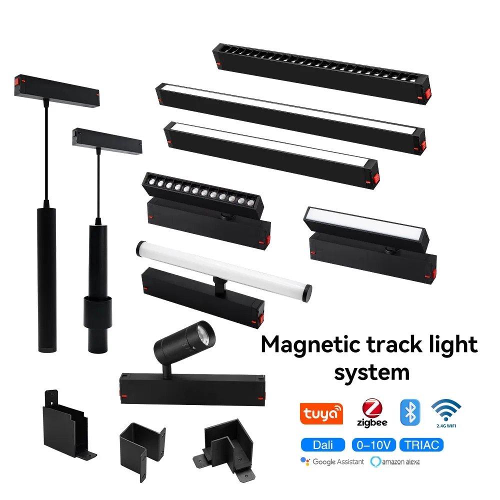 New Design White Black Dimmable Tracking Magnet System LED Spotlight 10W Magnetic Track Chandelier