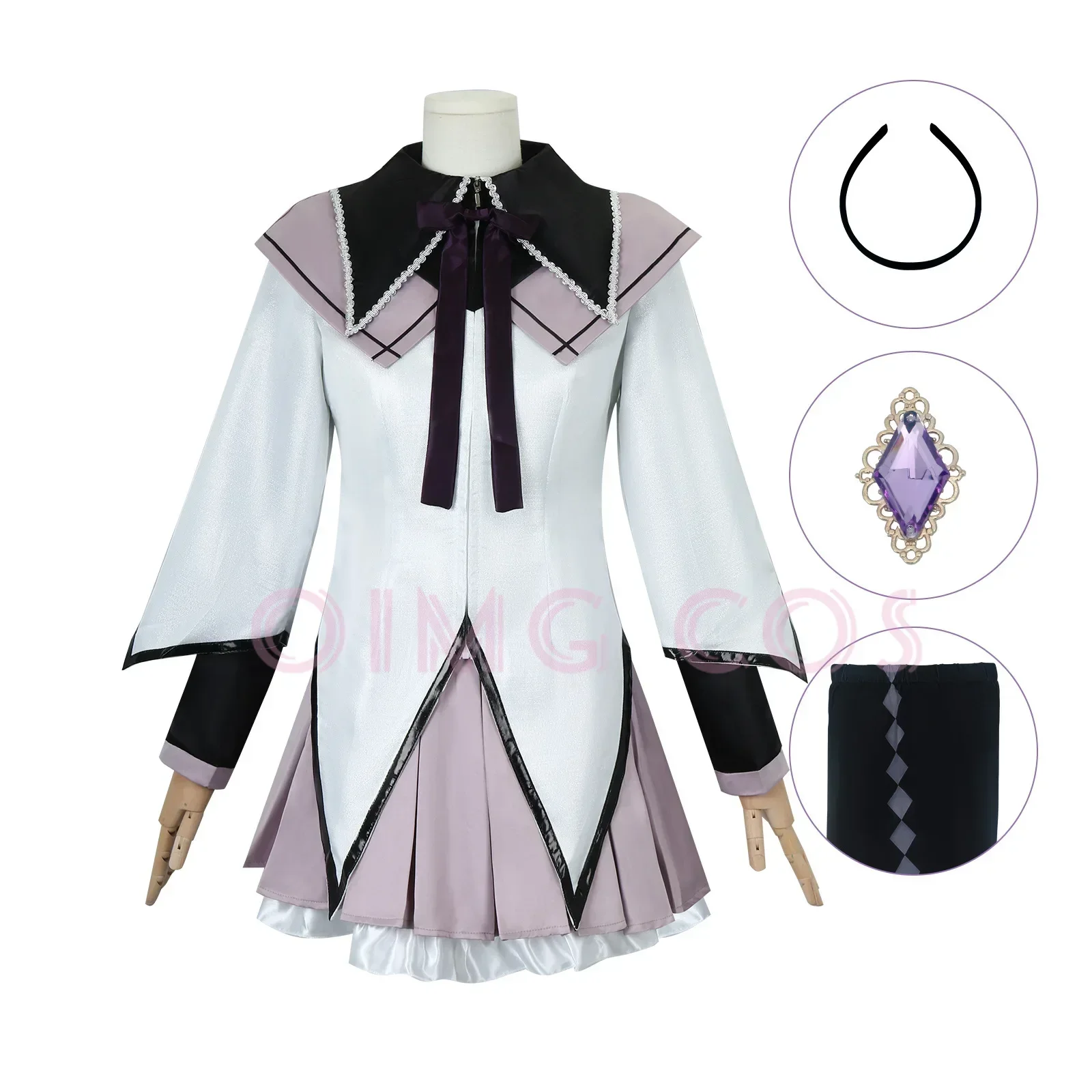 Puella Magi Madoka Magica Akemi Homura Cosplay Costumes Carnival Uniform Anime Halloween CostumesDress