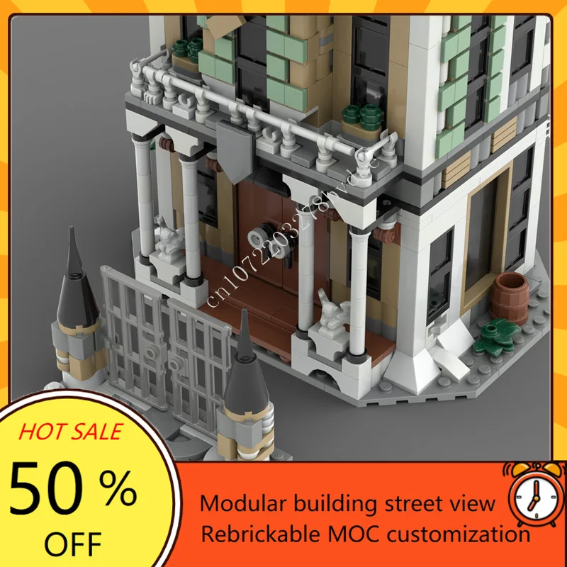 1252PCS Haunted Mansion Modular MOC Creative street view Model Building Block Architecture DIY Education Assembly Model Toy Gift