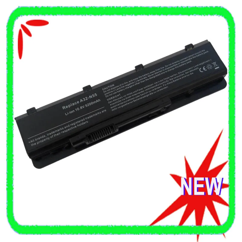 New Laptop Battery For Asus N45J N45JC N45SJ N45SN N45SF N45SL N45SV N55 N55SF N75SV N75SF N75SJ N75SN