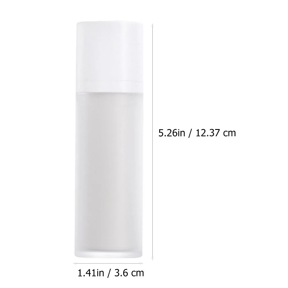 2Pcs 30ml Plastic Airless Pump Bottles Refillable Lotion Serum Dispensers Travel Portable Leakproof Storage