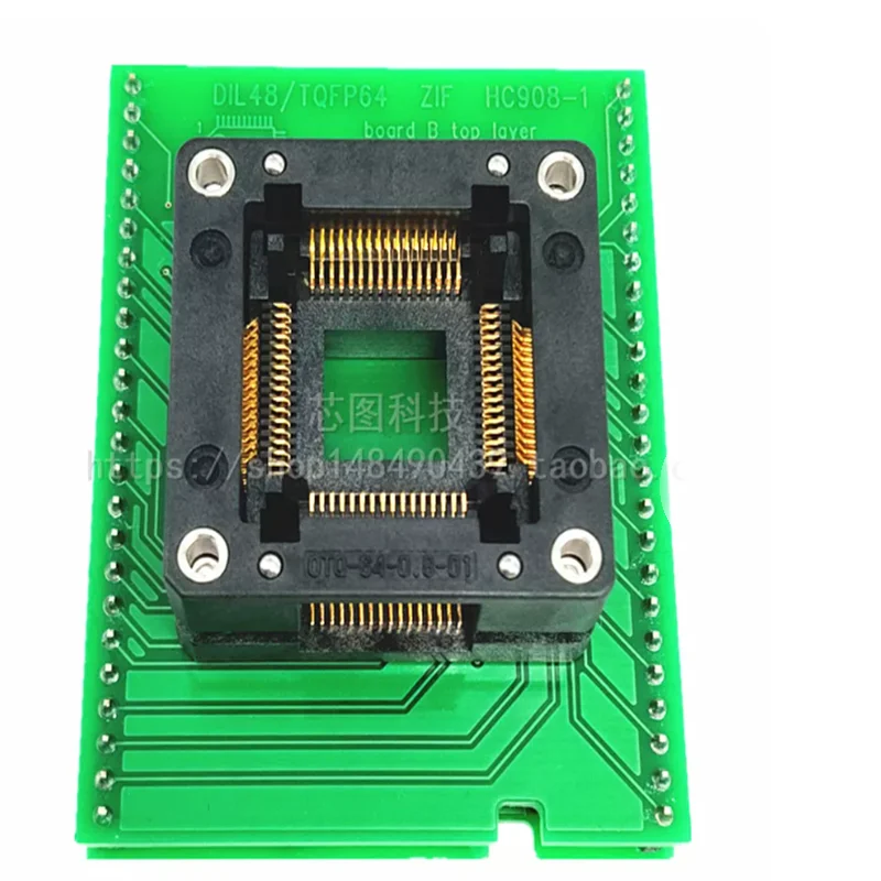 DIL48/TQFP64 ZIF HC908-1 Adapter Socket IC Programming Socket Test Socket