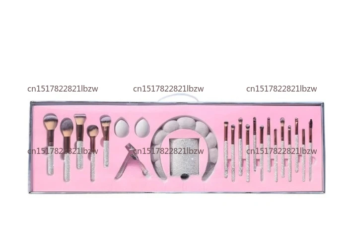 Unique 23pcs Bling Makeup Brush Set - Crystal Diamond Rhinestone Professional Gifts for Women