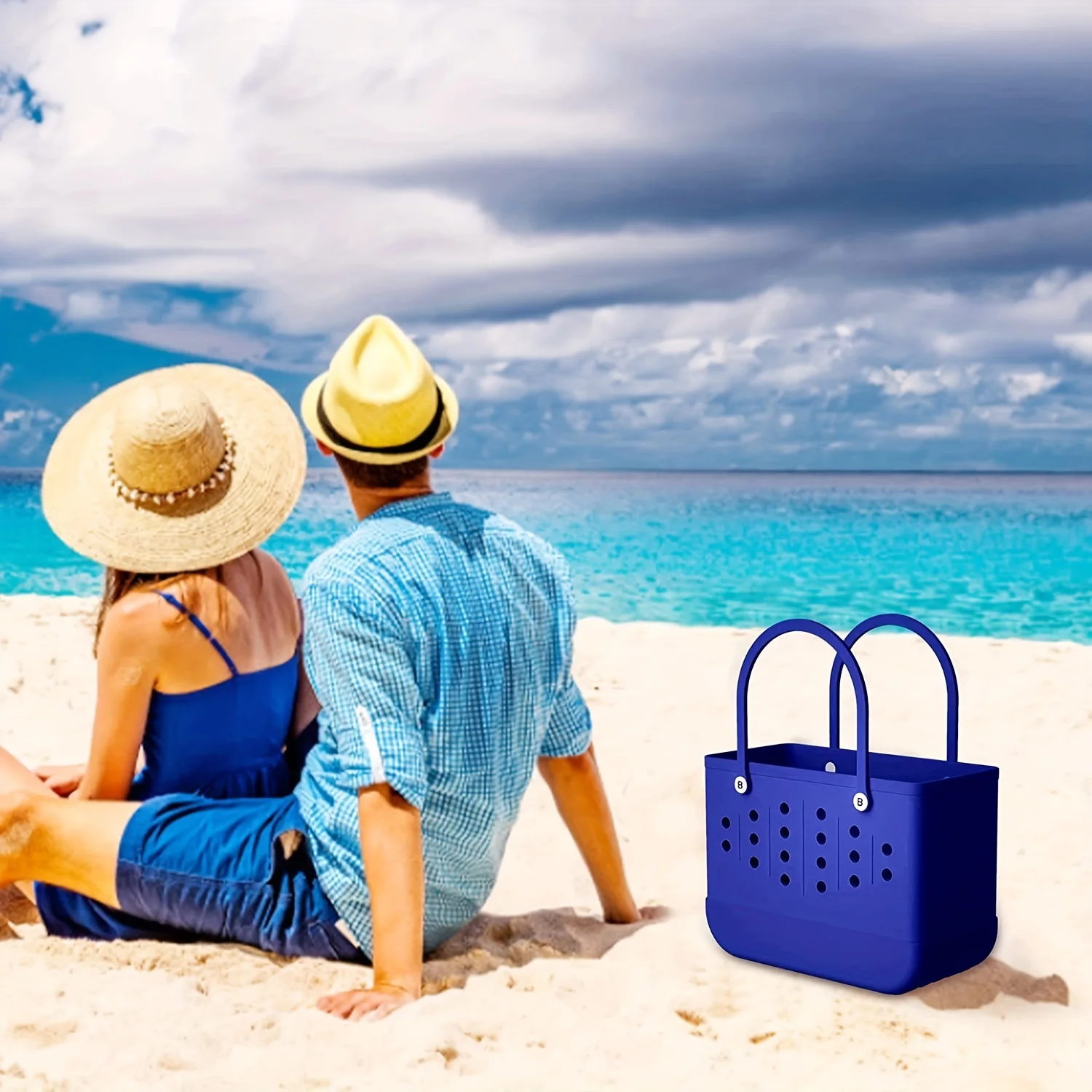 Borsa da viaggio grande borsa da spiaggia impermeabile, lavabile e durevole, sport all'aria aperta in gomma resistente alla sabbia portatile di grandi dimensioni