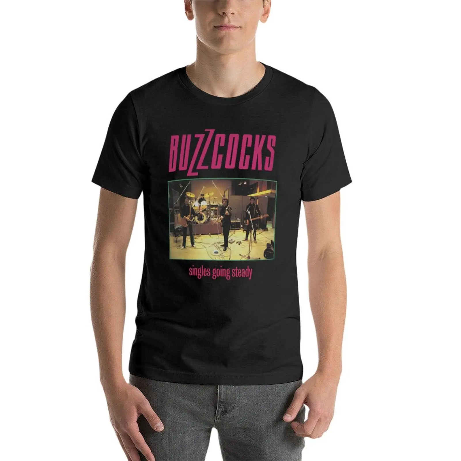 Singles Going Steady Pink T-Shirt tops boys whites t shirts for men graphic