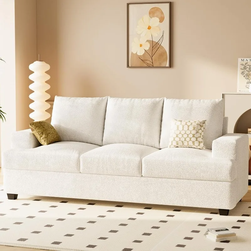 

89" Sofa Couch with Extra Deep 3 Seats Memory Foam Modern Sofa Couches, Featuring a Washable and Removable Chenille Cover