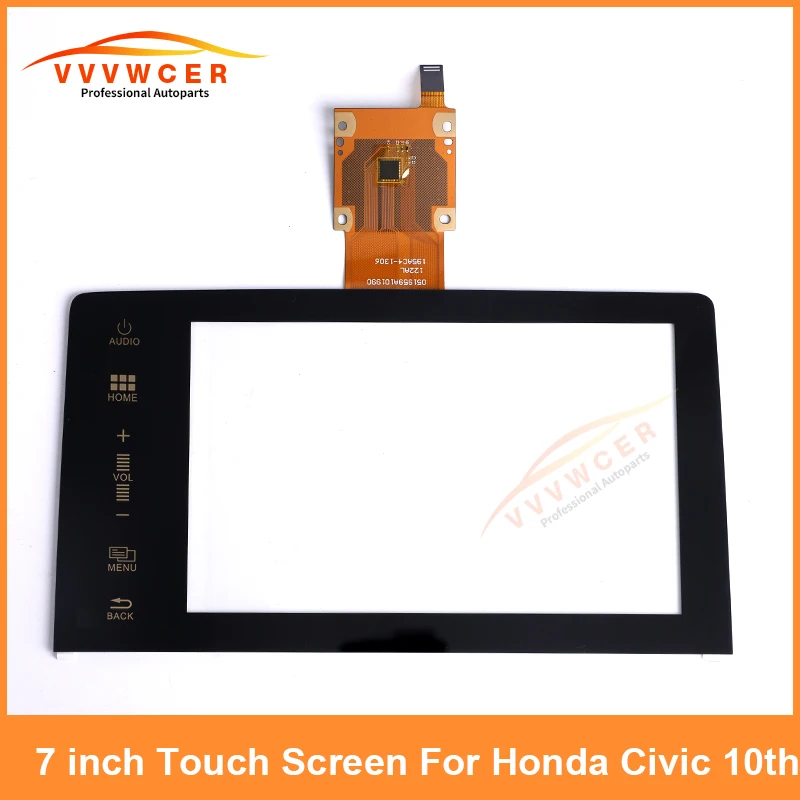 7 Inch Glass Touch Screen Digitizer Lens For Honda Civic 10th 2016-2019 Year Car Radio DVD Player Touch Screen 39710-TBA-305