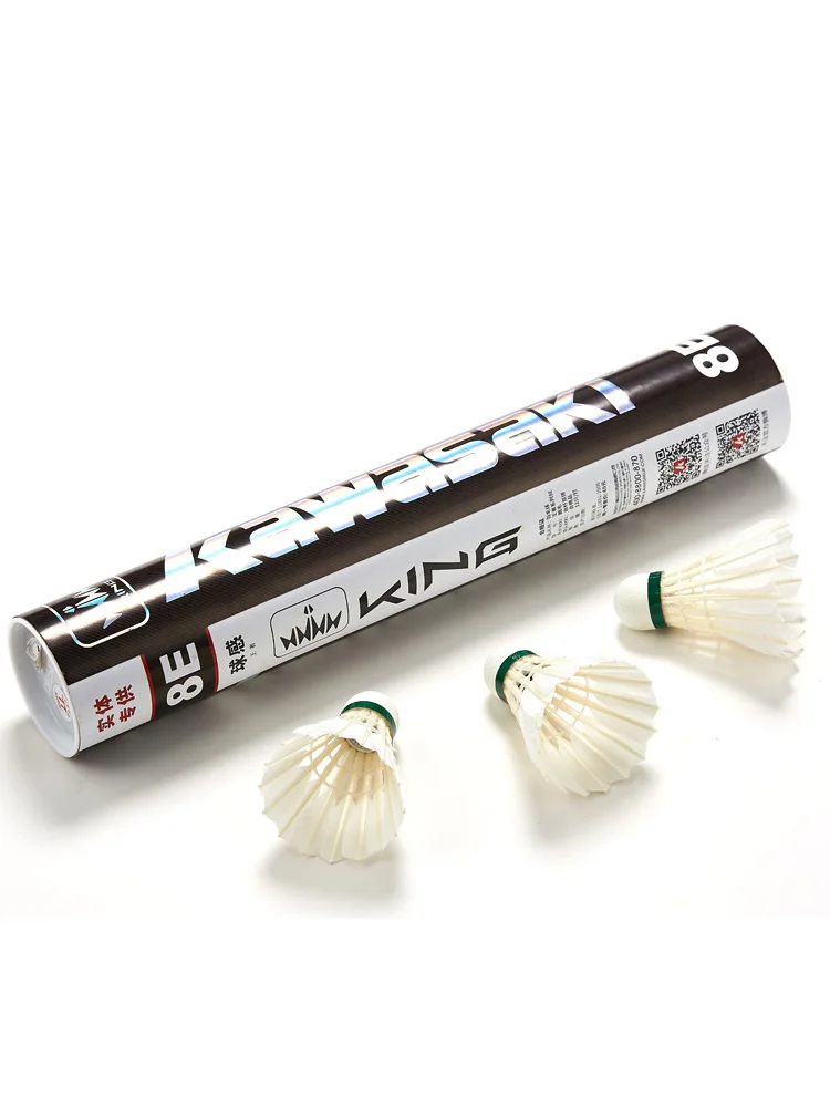 

Kawasaki Badminton Ball KING 8E/10E Goose Feather Shuttlecock Badminton for Training Racquet Sport Durable Shuttlecocks