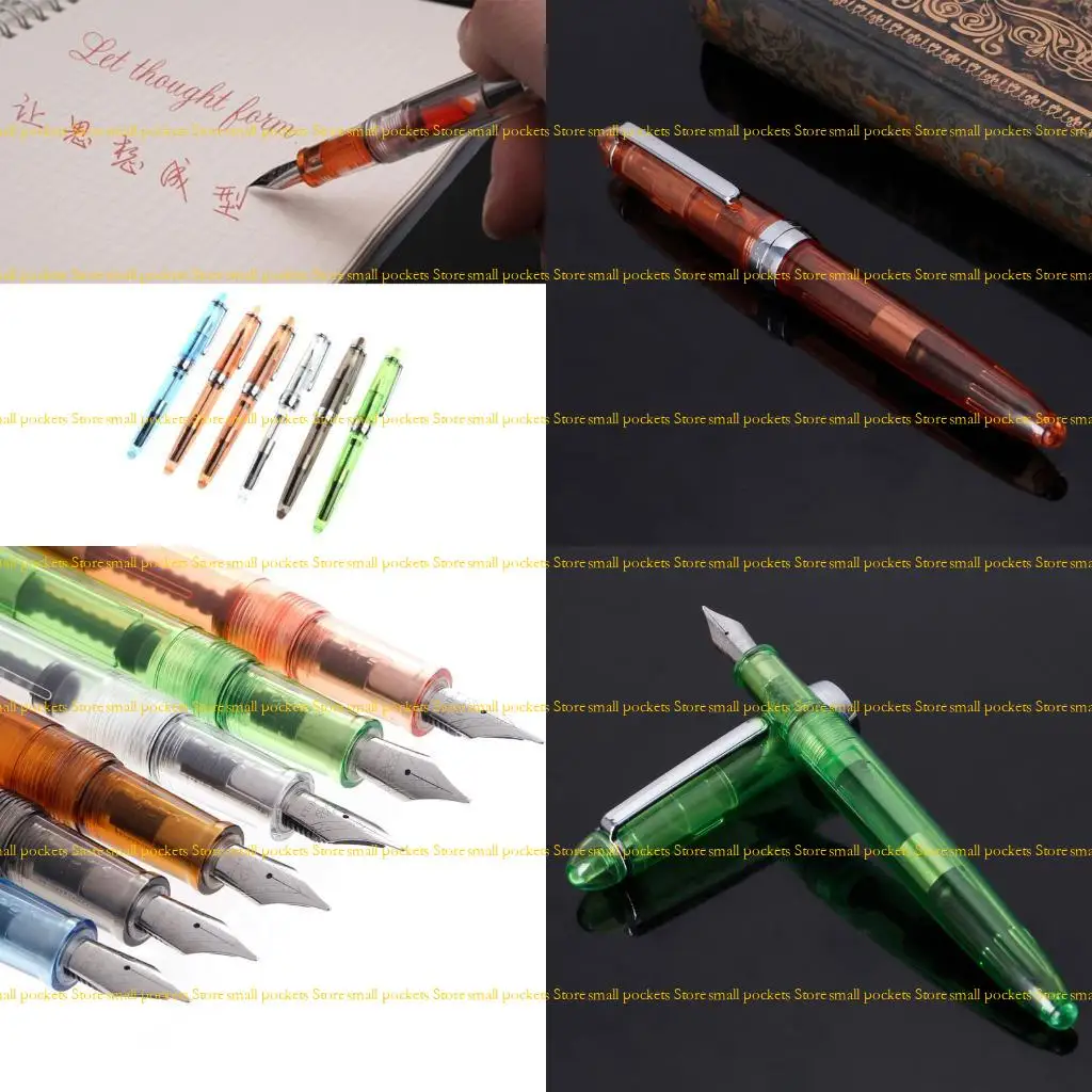 

R1WD JINHAO 992 Transparent Fountain Pen 0.5mm Stationery Supplies Writing Tools Gift