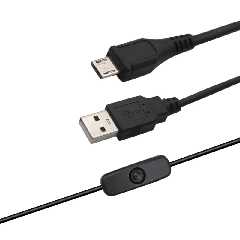 for Raspberry Pi 3 2 Power USB Cable with ON/OFF Switch Power Control Micro USB Charger Adapter for Raspberry Pi 3 2 5V 2.5A