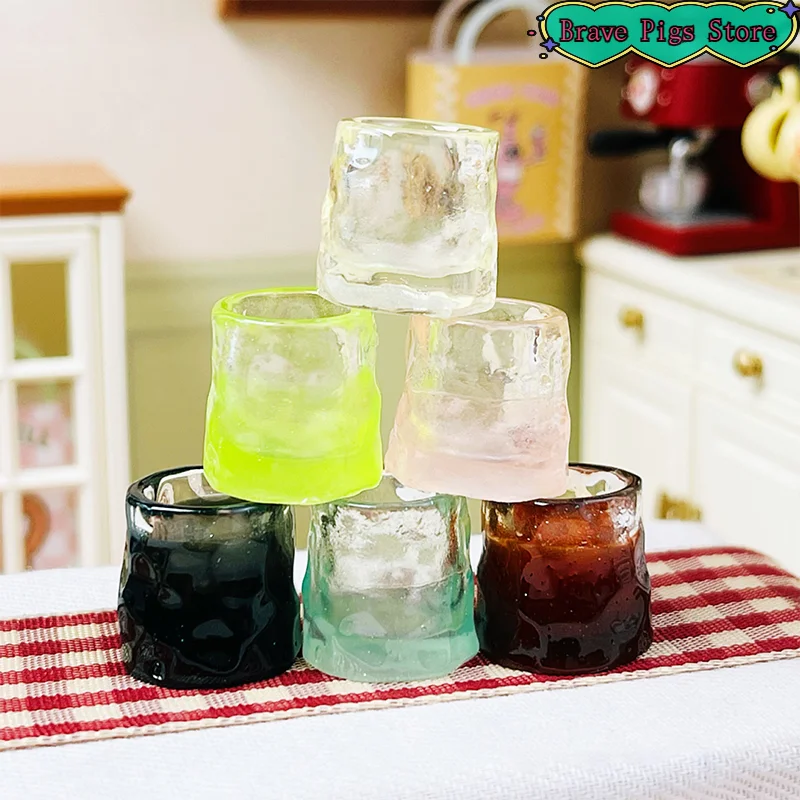 10PCS Random Miniature Accessories Mini Resin Simulated Glass Cup Model Decoration