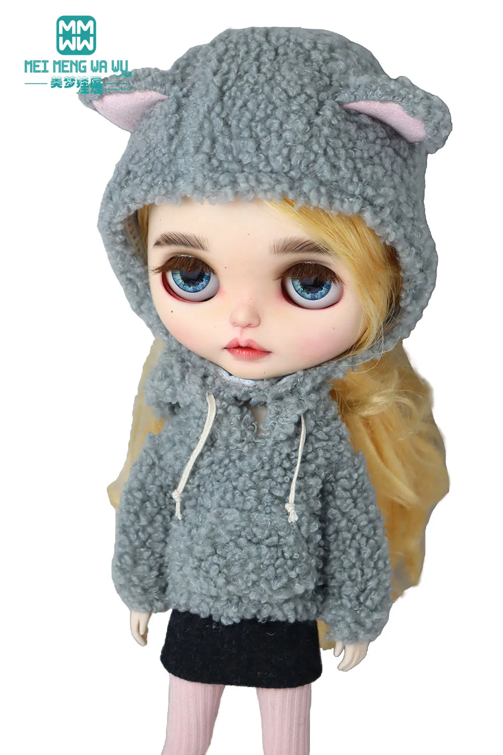 28cm Blyth Azone OB22 OB24 Doll Clothes Fashion fleece sweatshirt Sweatpants shoes