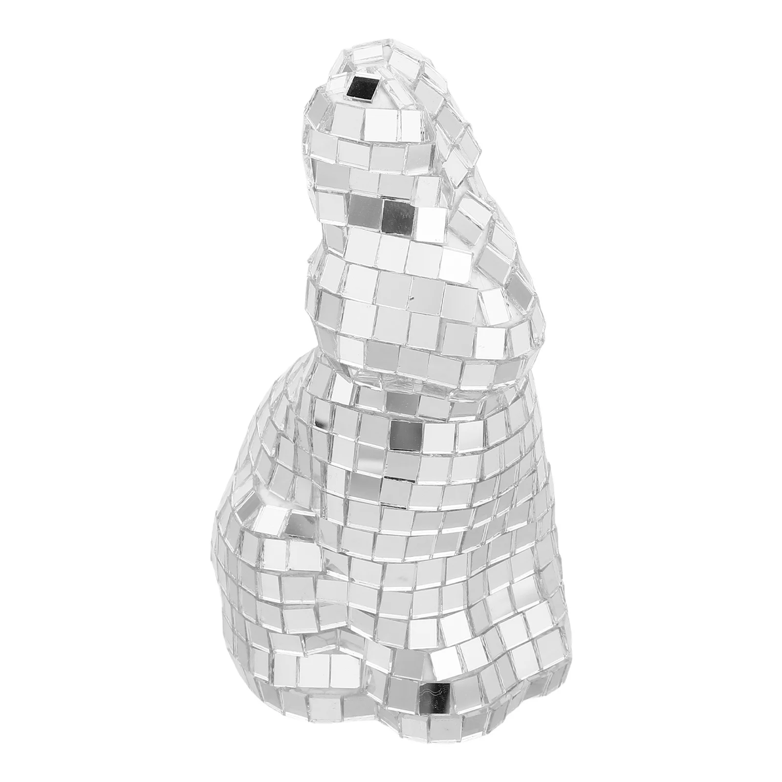 

Tabletop Rabbit Decor Sparkling Mirror Finish Festive Party Wedding Stage Decoration Glittering Light Reflecting