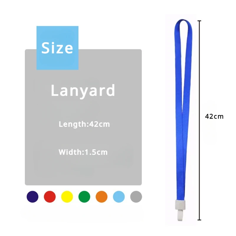 5 Stks/set Polyester Lanyards Voor Paswerk Maken Effen Kleur Badge Houder Nack Strap Id Naam Badge Lanyard Kaart Ophangband