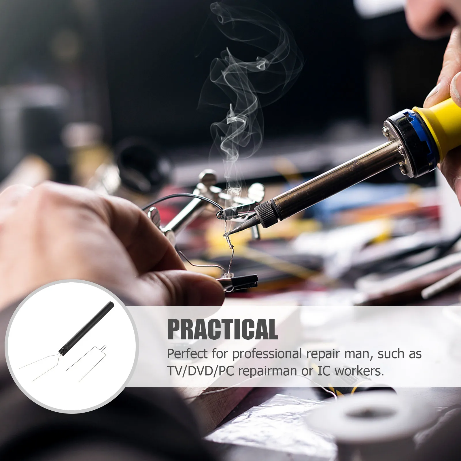 4Pcs Ic Chip Extraction Tools Two-claw Non- Comfortable Handle Precision Grabber Electronic Component Repair