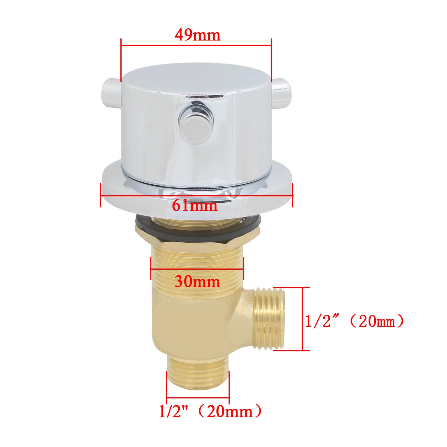 Copper Bathtub Faucet Valves Cold & Hot Control Valve For Shower Handle Switch Valve for Tub Filler