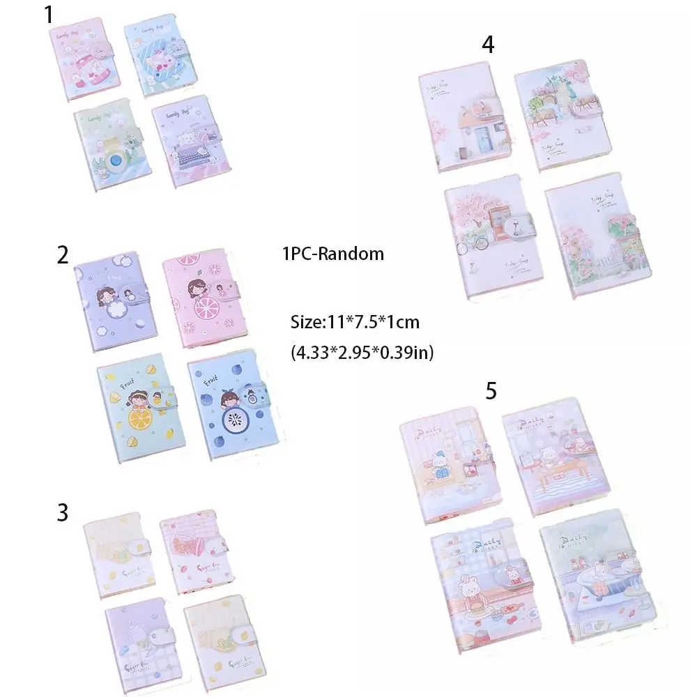 With Buckle Portable Pocket Notebook Unique Writing Fluently Mini Cartoon Notepad Paper Art Cute Rubber Cover Notepad