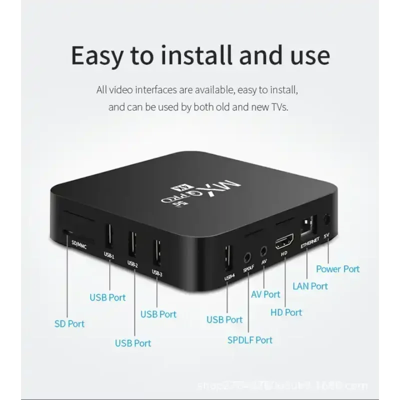 الإصدار العالمي MXQpro RK3229 Android Smart TV Box 4K Media Player TV BOX جهاز التحكم عن بعد TV Set Top Box IPTV Netflix YouTube