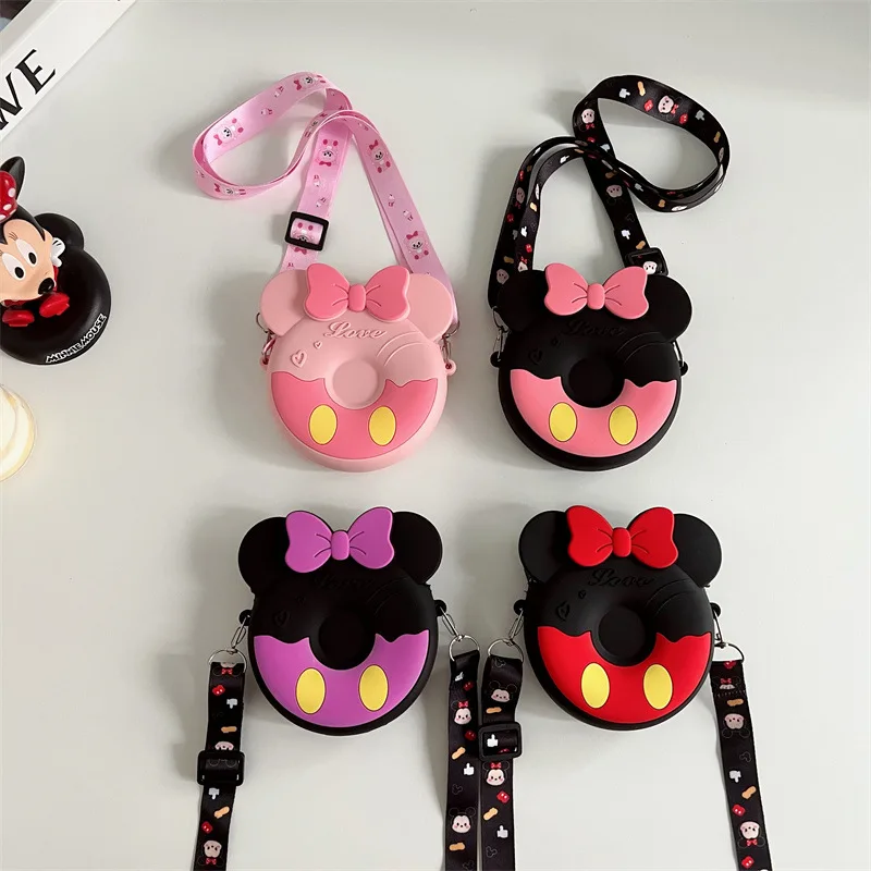 Borsa a tracolla Cartoon Disney borsa a tracolla per bambini nuova di Kawaii Fashion Cartoon Minnie Mickey borsa a tracolla per bambini