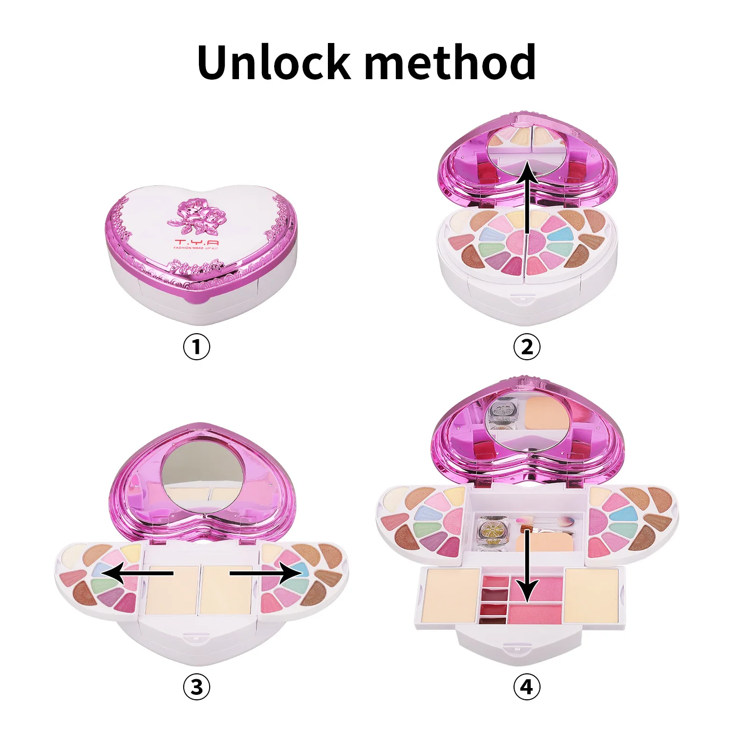 Makeup Gift Sets for Women Full Kits All in One 32 Colors Face Powder Eyeshadow Palette Make up Lip Eye Shadow Highlighter Brush