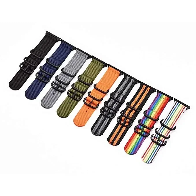 Nylon Strap For Apple watch band Ultra 2 44mm 40mm 45mm 41mm 42mm 49mm Sports bracelet watch strap iwatch series 9 8 7 6 5 4 SE