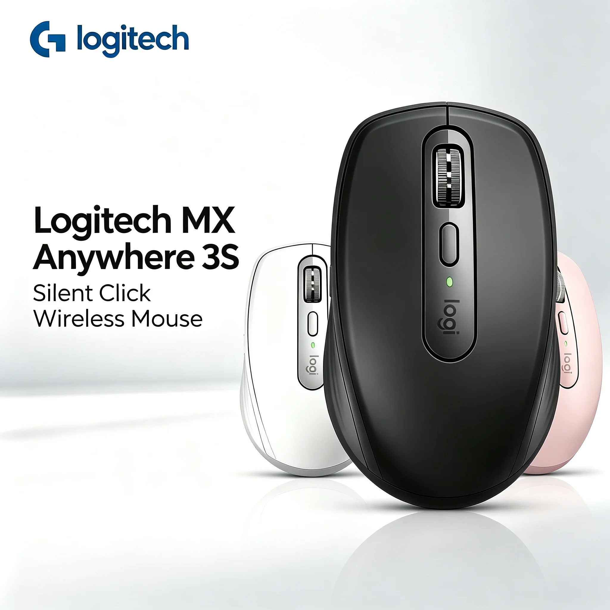 Logitech MX Anywhere 3S Portable Rechargeable Bluetooth Mice Silent Click Ergonomic Wireless Mouse For Daily Work