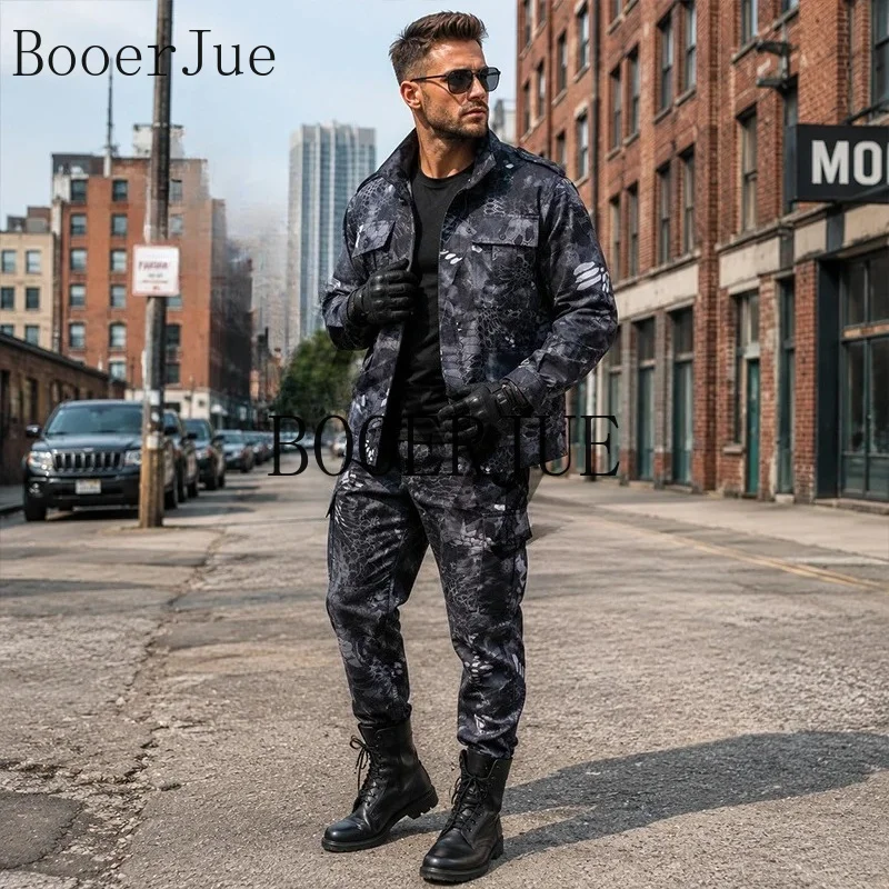 Python Pattern Wear-resistant Overalls Labor Insurance Cloth Uniform Men's Soft Tracksuit Outdoor Motorcycle Protective Suit
